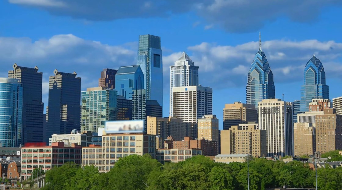 Philadelphia's skyline, a mix of modern and historic architecture