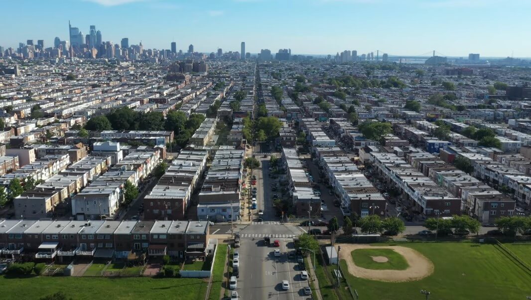 Dense residential area of South Philadelphia